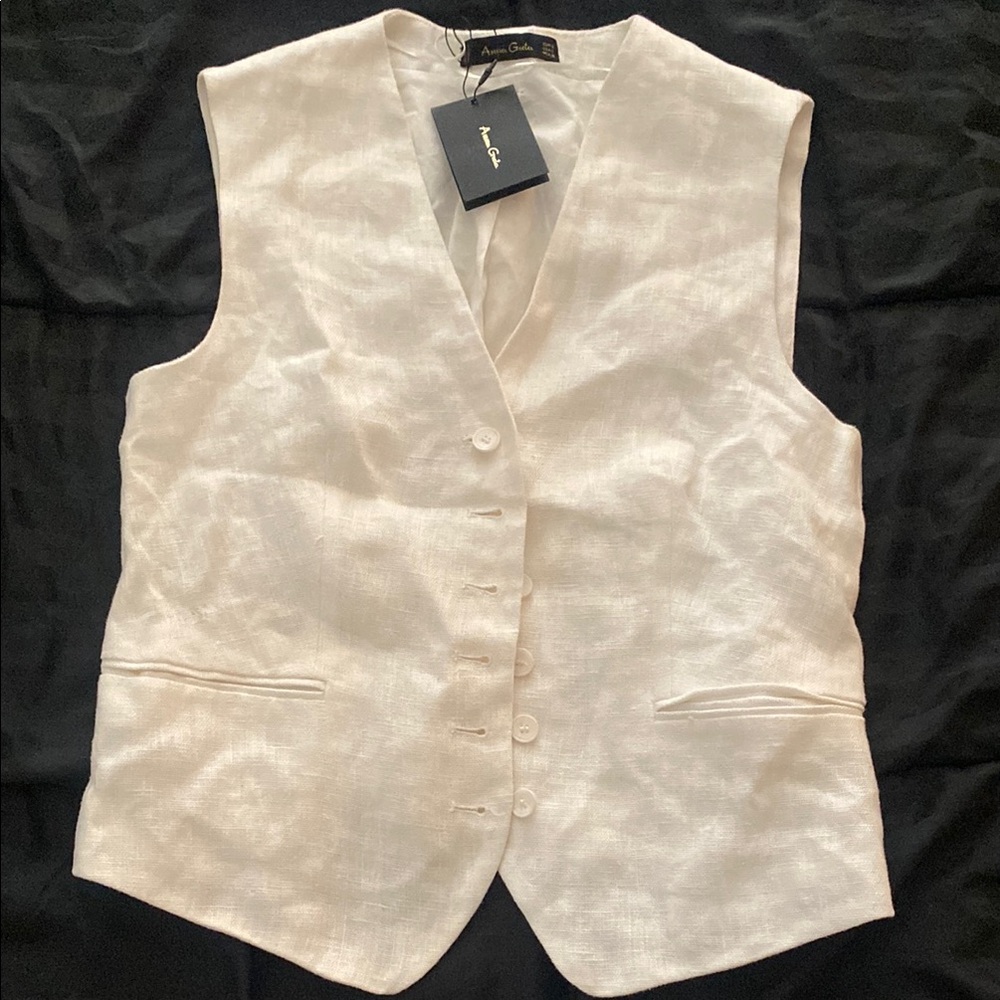 Elegant White Linen Vest